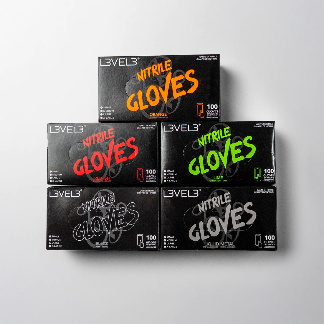 Level 3 Professional Nitrile Gloves 100 Pack