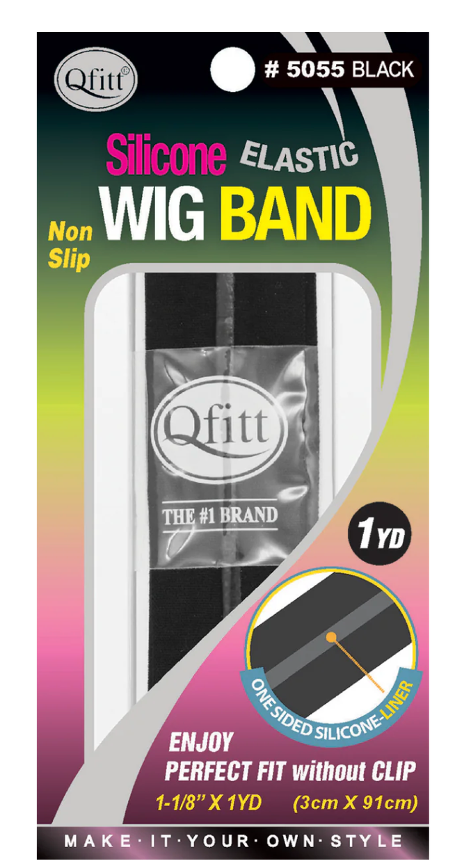 Qfitt Elastic Wig Band Silicone 1-1/8in x 1 Yard