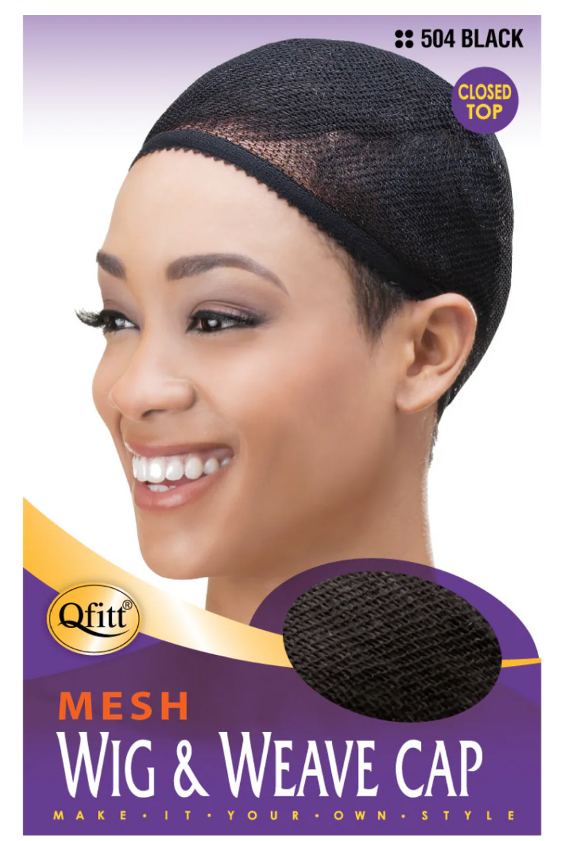 Qfitt Mesh Wig & Weave Cap Closed Top Black