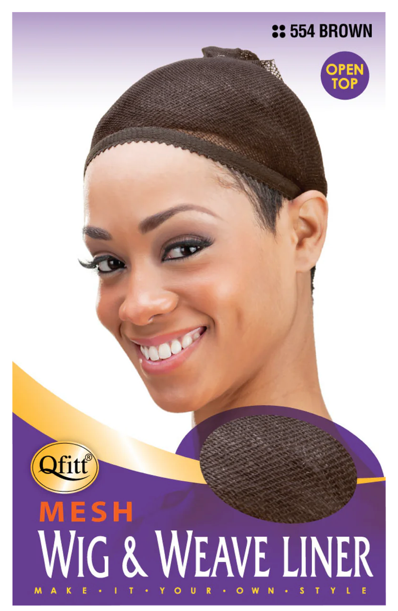 Qfitt Mesh Wig & Weave Liner Open Top Brown
