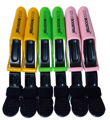 Edge Booster Crocodile Clip 6 pack Orange Green Pink