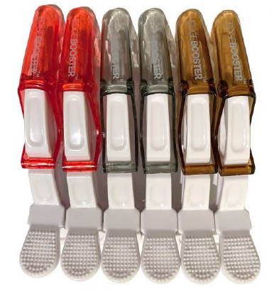 Edge Booster Crocodile Clip 6 pack Red Grey Brown