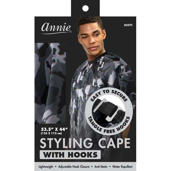 Annie Cutting Cape with Stretchable Hook - Grey Camouflage