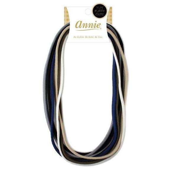 Annie HeadBand Black 18" 6 ct