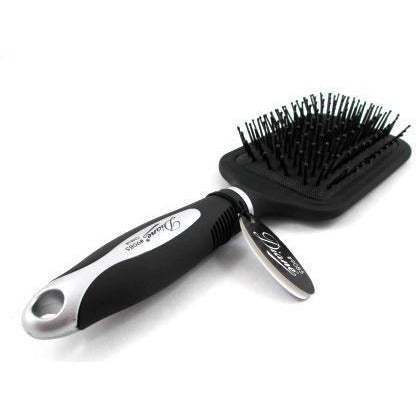 Diane Paddle Brush Square Black and Silver