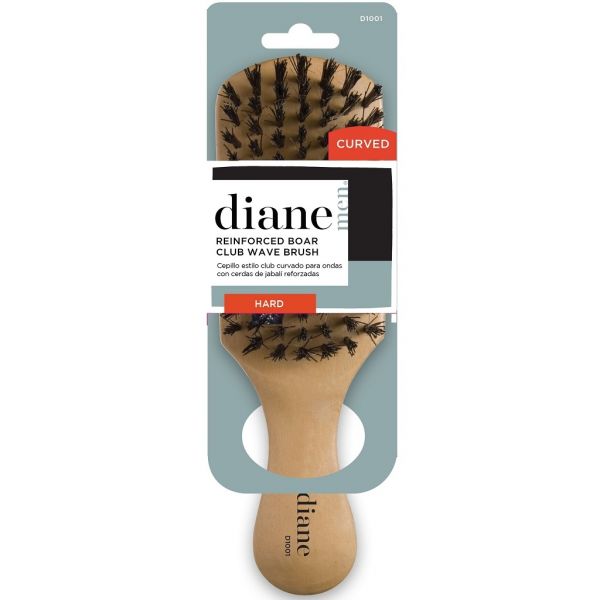 Diane Curved Reinforced Boar Club Wave Brush - Hard D1001