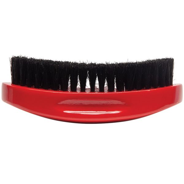 Diane Curved Military Brush 100% Boar Soft Red