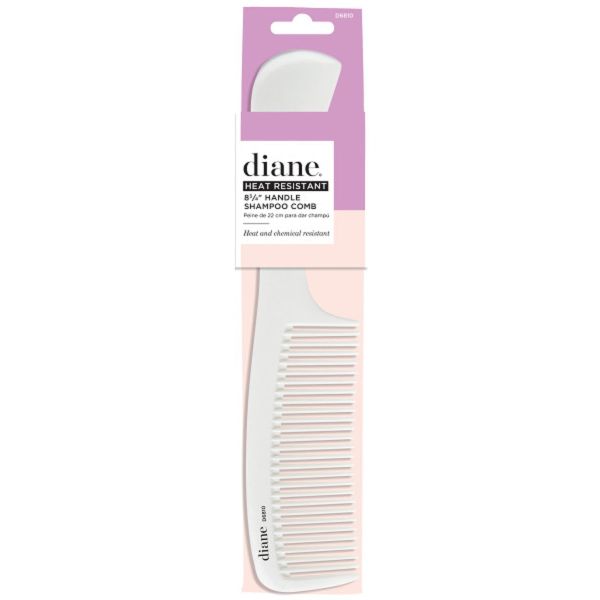 Diane Heat Resistant Shampoo Comb 8-3/4" - White D6810