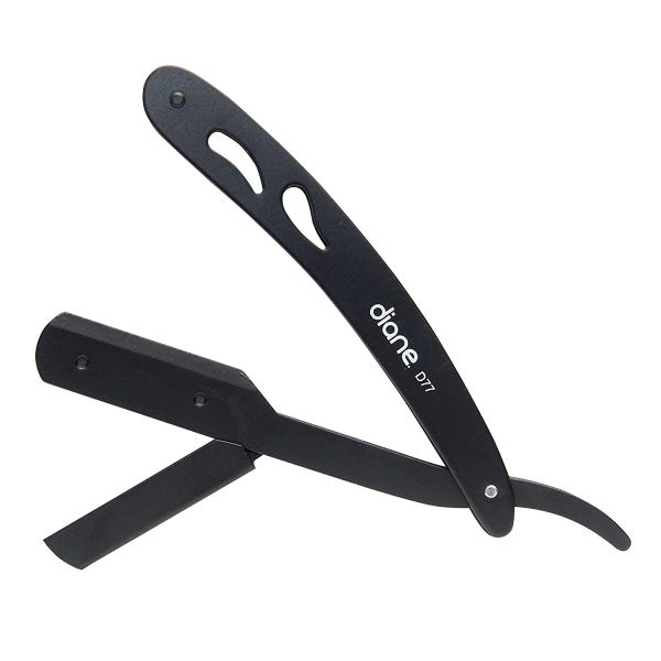 Diane Deluxe Stainless Steel Straight Razor - Black