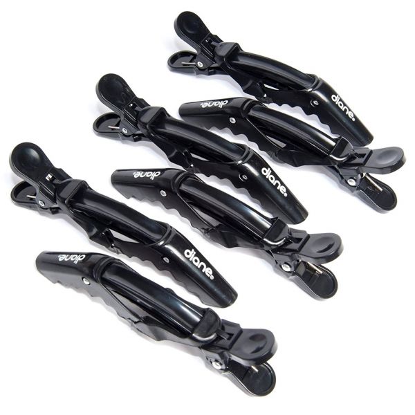 Diane Gator Clips 4-1/2" 6 Pack Black