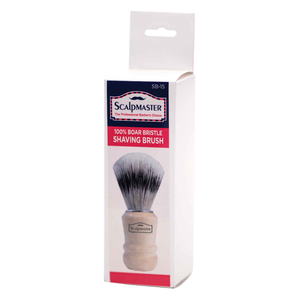 Scalpmaster Shaving Wooden Brush 100% Boar Bristle