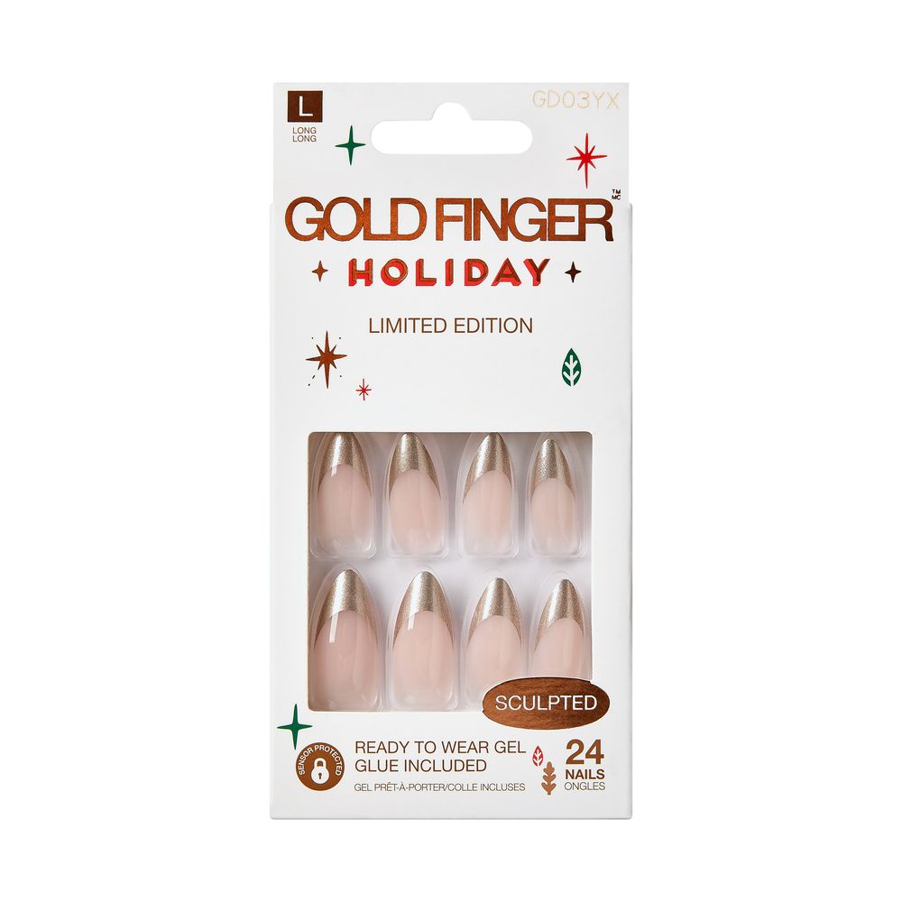 Gold Finger Holiday Design Gold Sparkles
