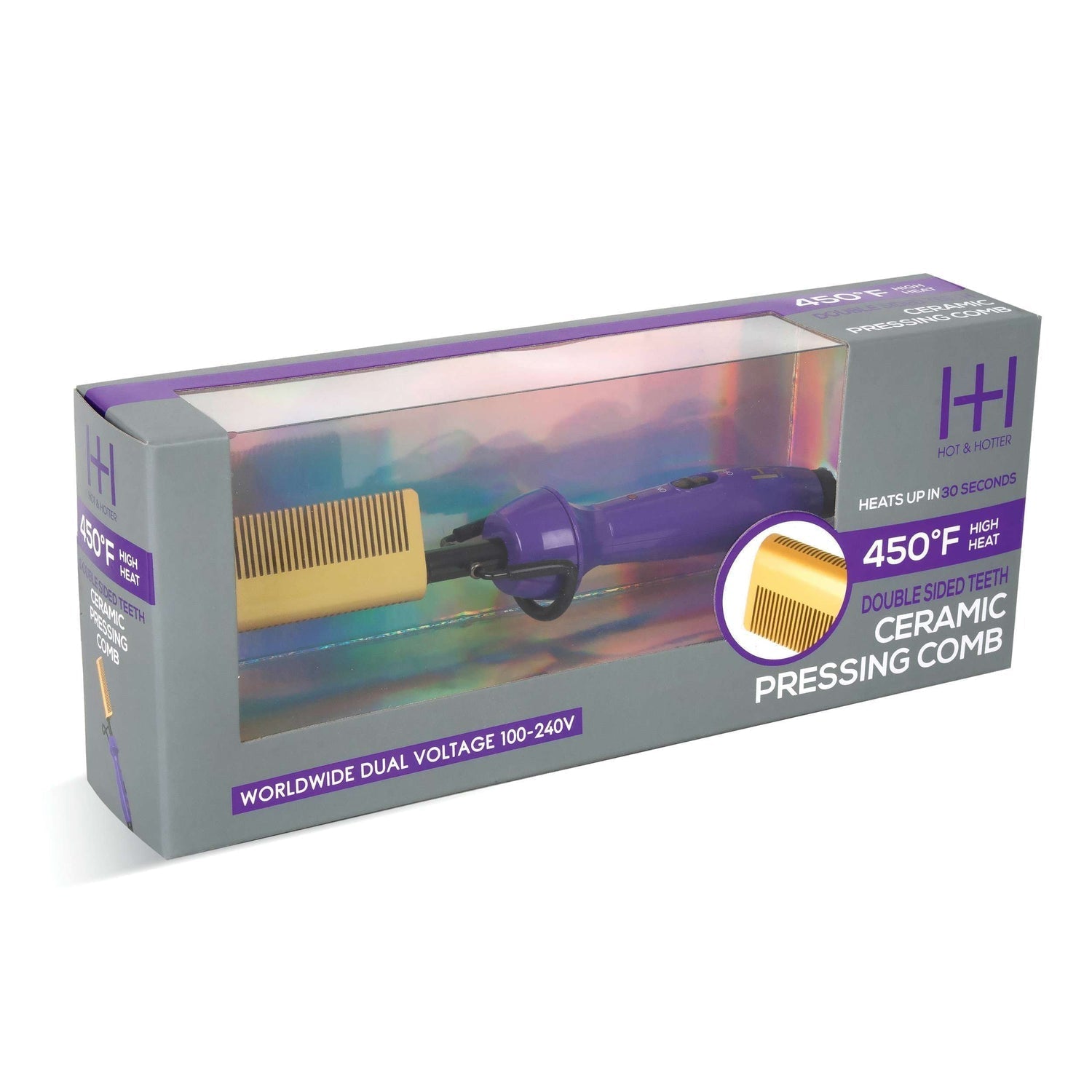 H&H Electric Pressing Comb Double Sided Ceramic