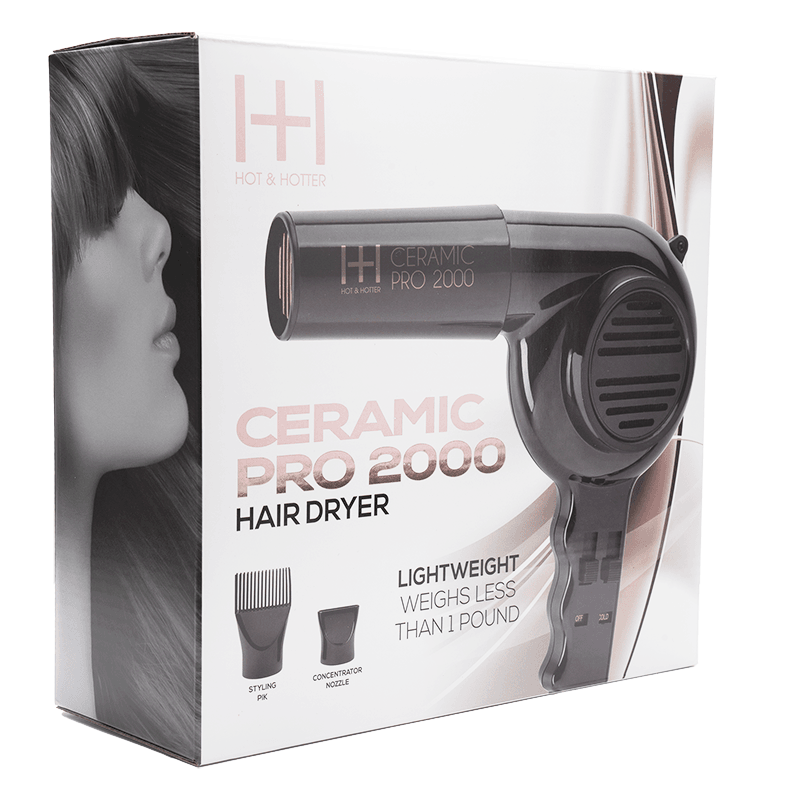 H&H Ceramic Pro 2000 Hair Dryer Black