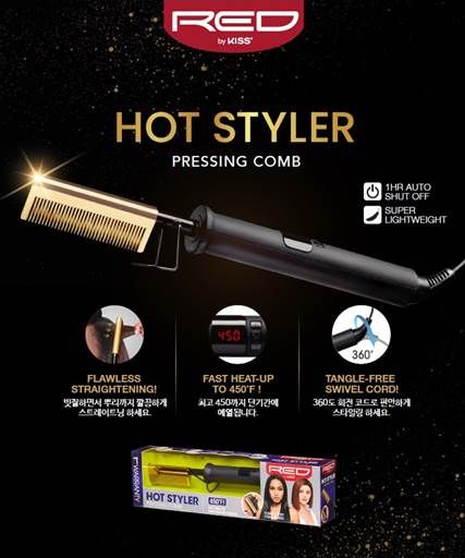 RED Hot Styler Pressing Comb Straight