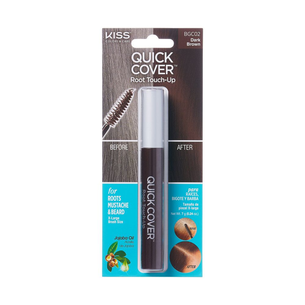 Kiss Quick Cover Temp Brush In Dark Brown