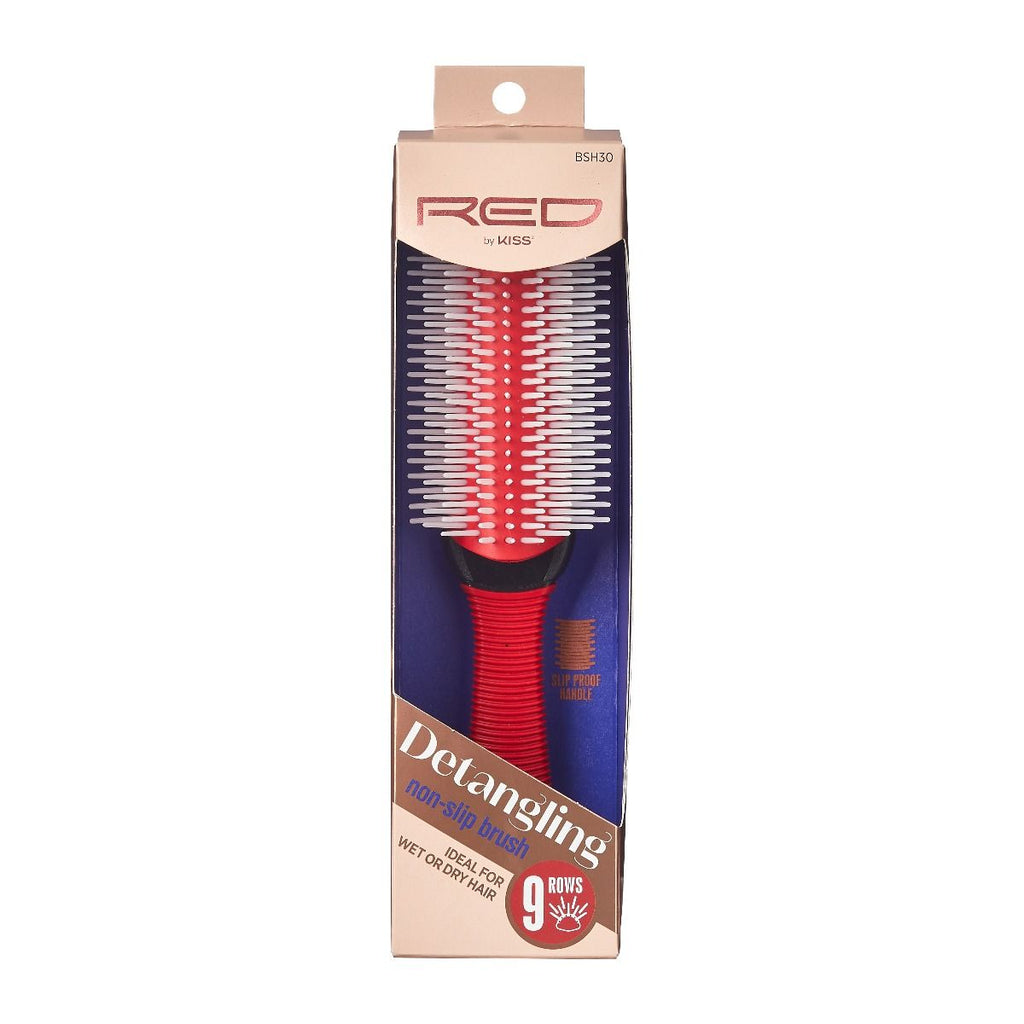 RED Non Slip Detangling Brush