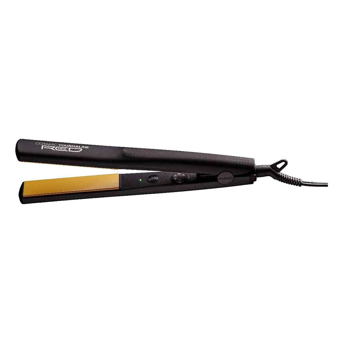 Red Ceramic Tourmaline Flat Iron Temperature Control 1"