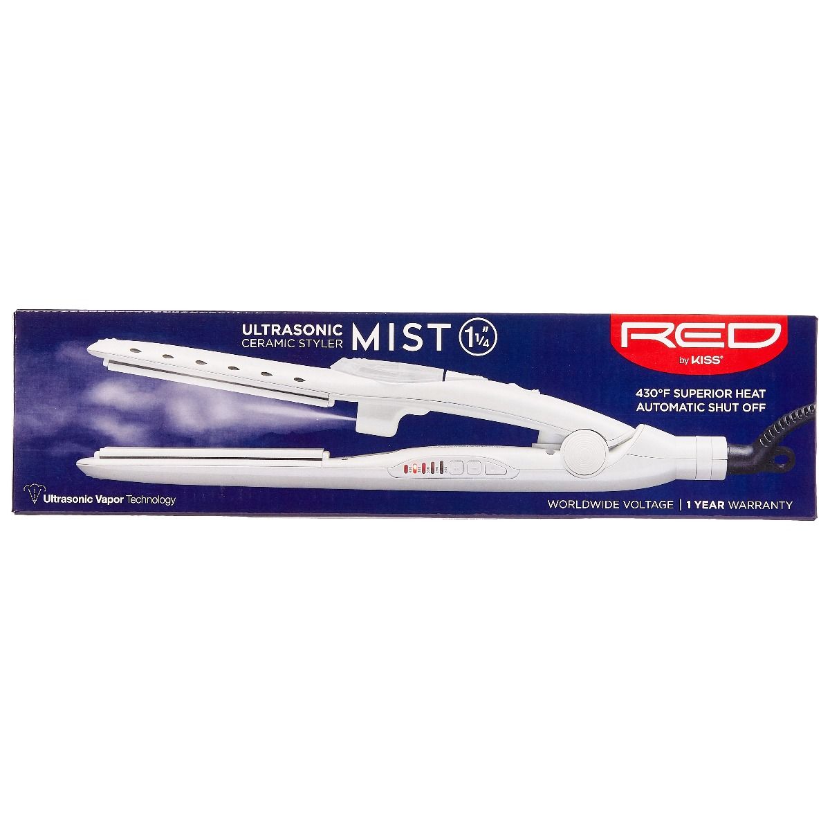 RED Ultra Sonic Ceramic Styler Flat Iron Mist 1-1/4"