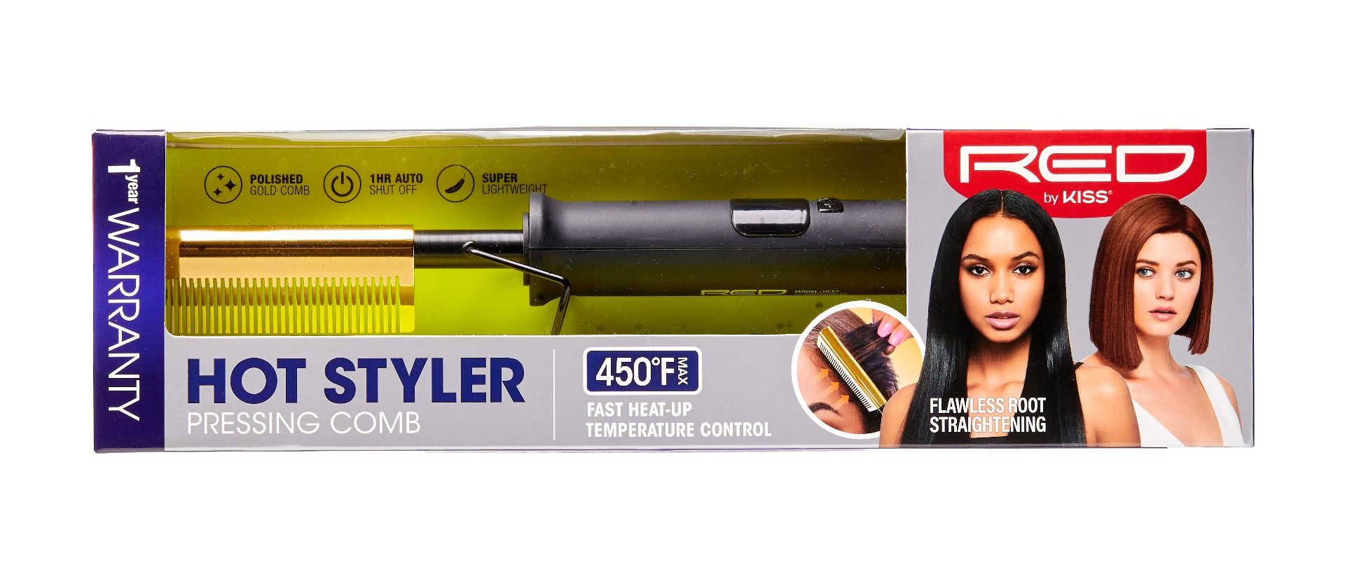 RED Hot Styler Pressing Comb Straight