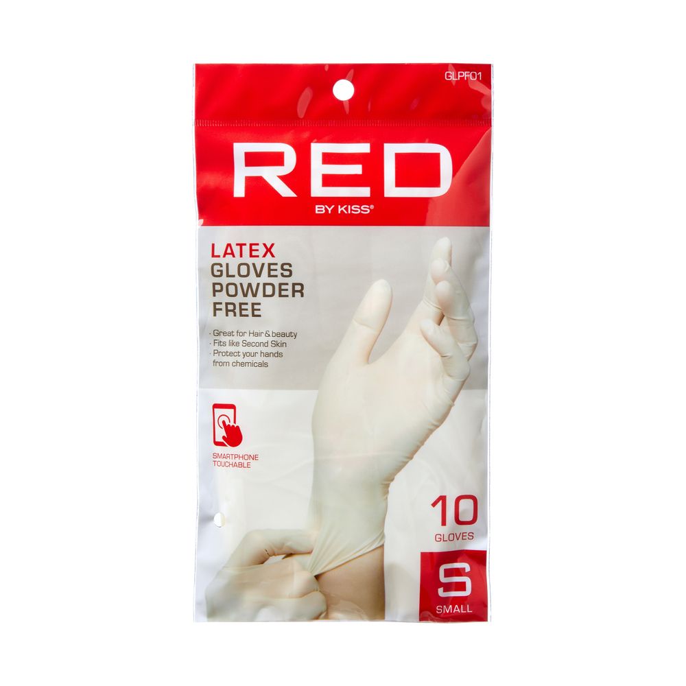 RED Powder Free Latex Gloves 10 pcs