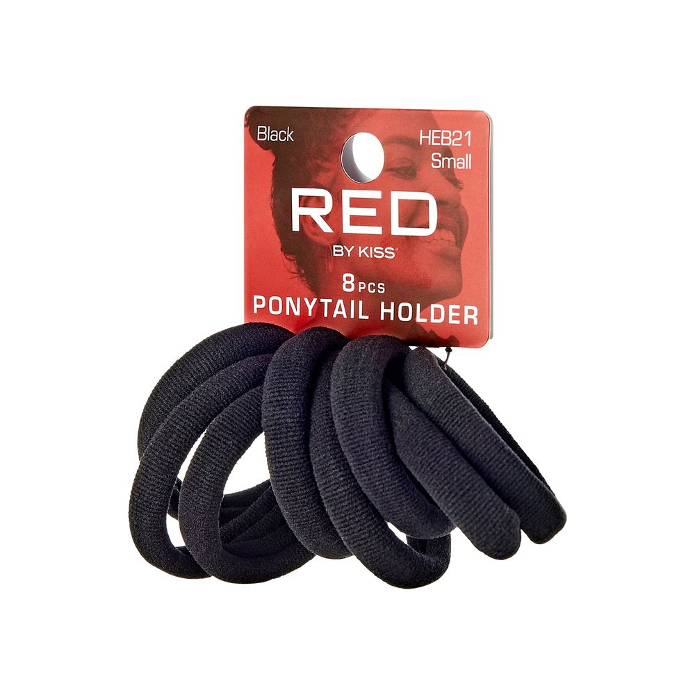 RED Ponytail Holder Small 8 pcs