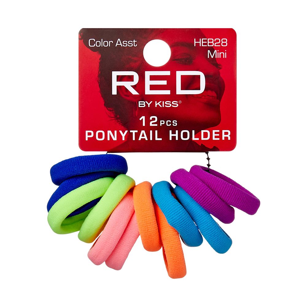 RED Ponytail Holder Mini 12 pcs