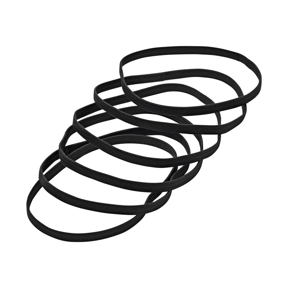 RED Headband 6 pcs 10mm Black