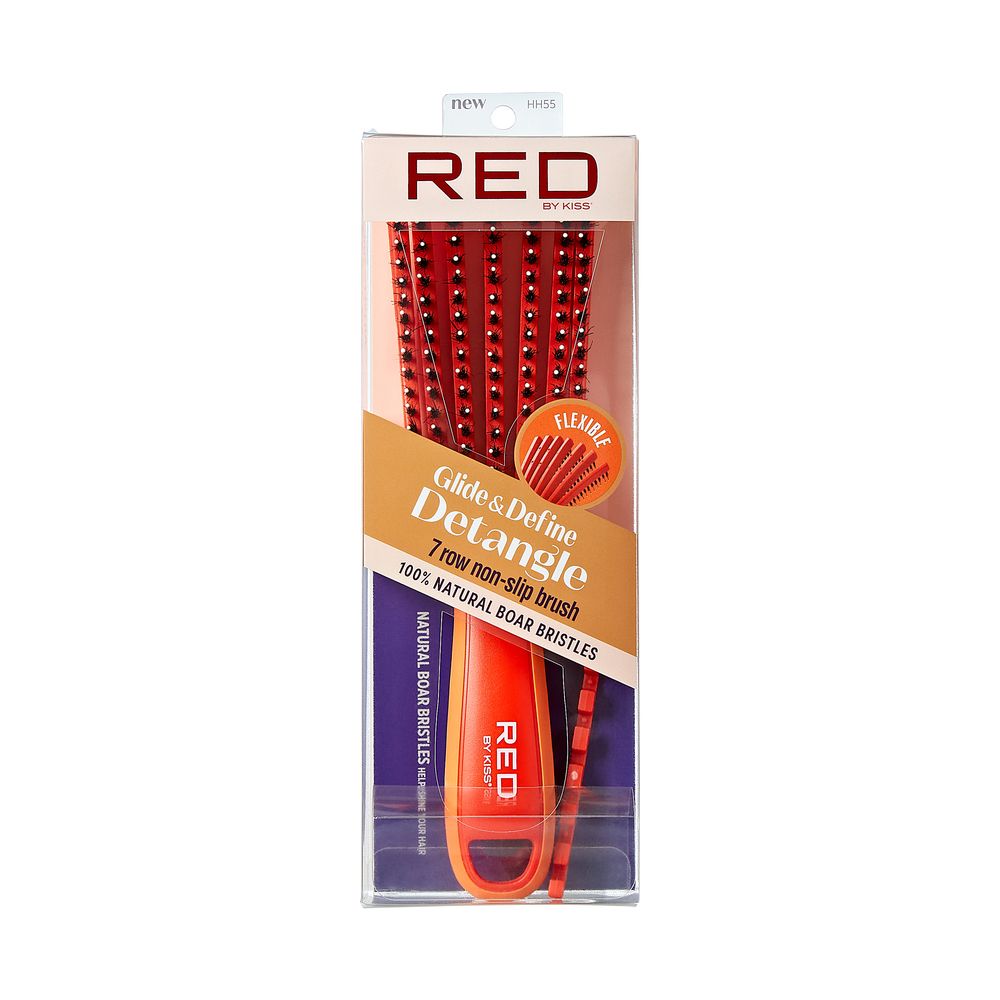 RED EZ Glide Detangling Brush 7 Row Boar