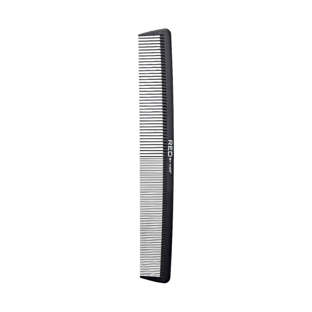 Red Carbon Large Barber Comb