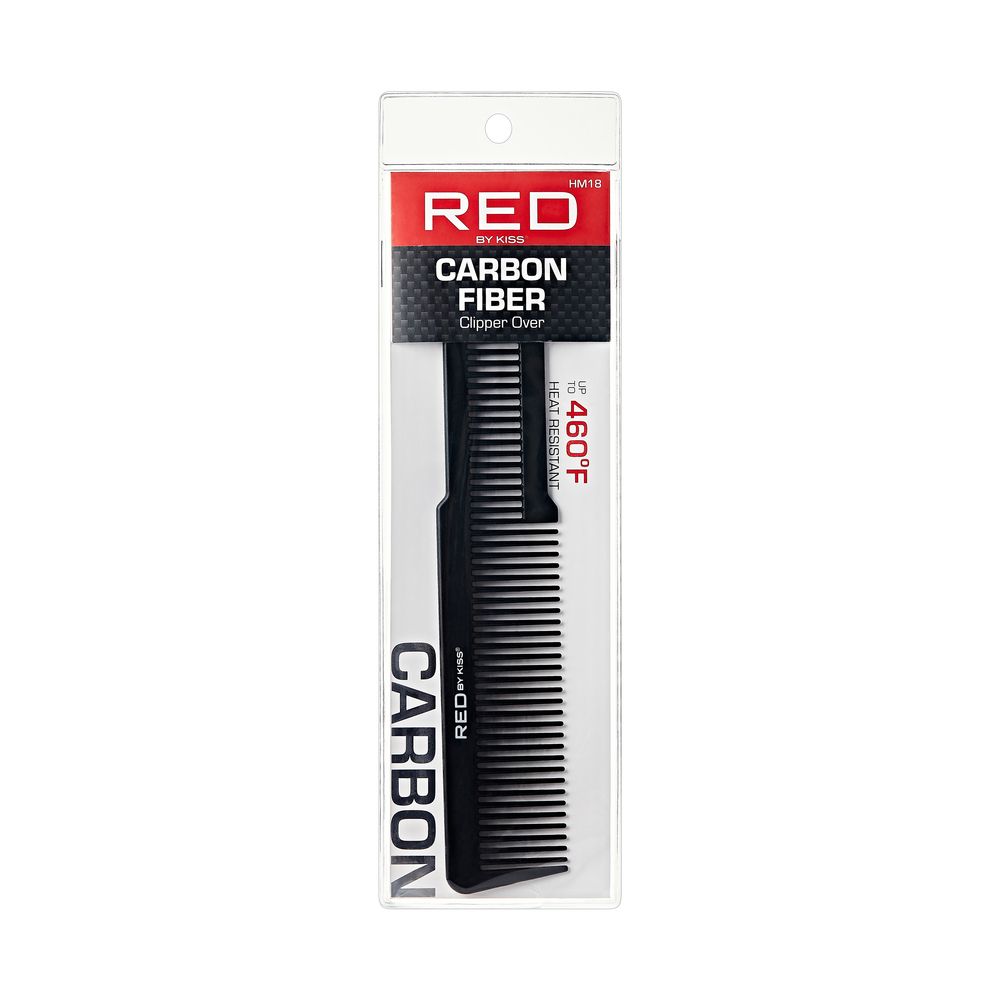 Red Carbon Clipper Comb