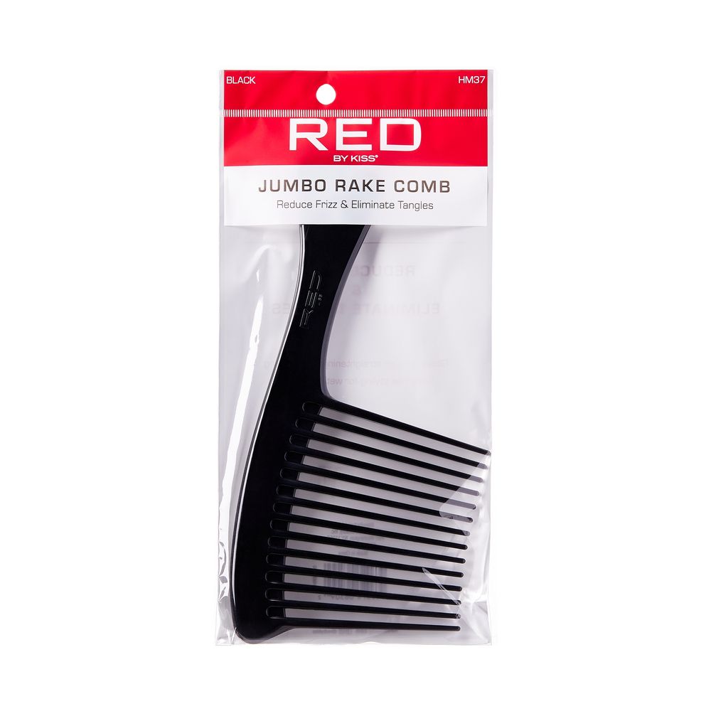 RED Jumbo Rake Comb Black