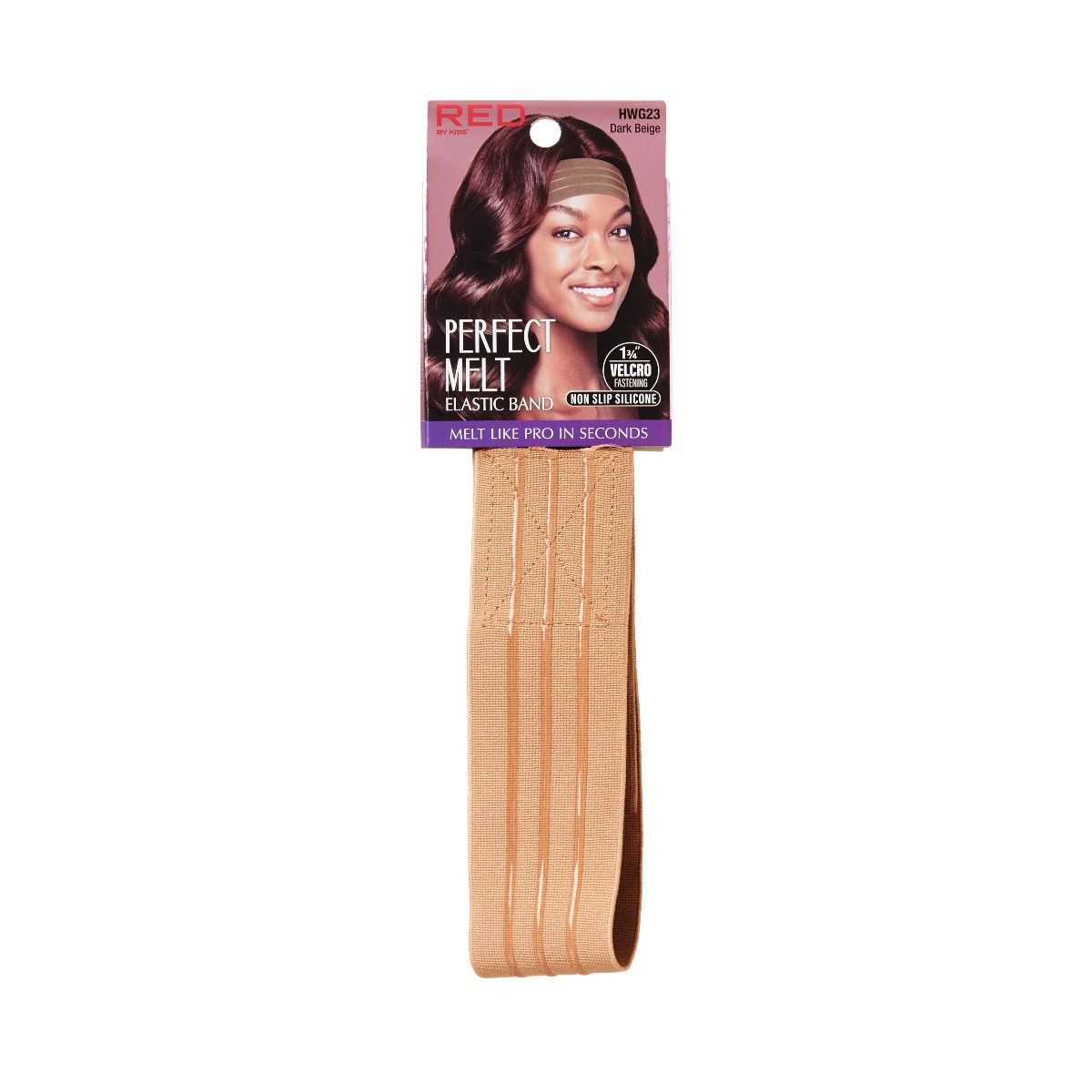 RED Perfect Melt Wig Band Wide Silicone Dark Beige