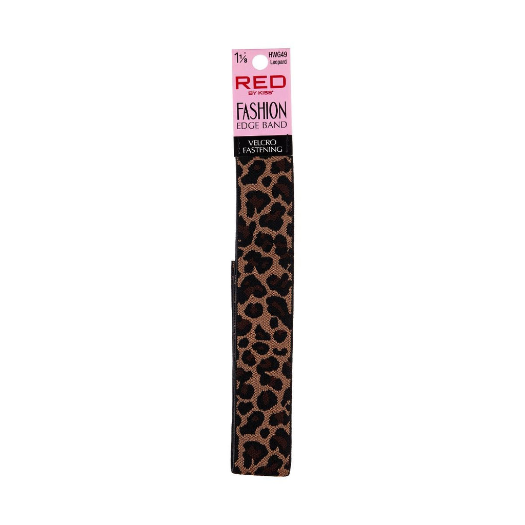 Red Fashion Edge Wig Band Elastic Leopard