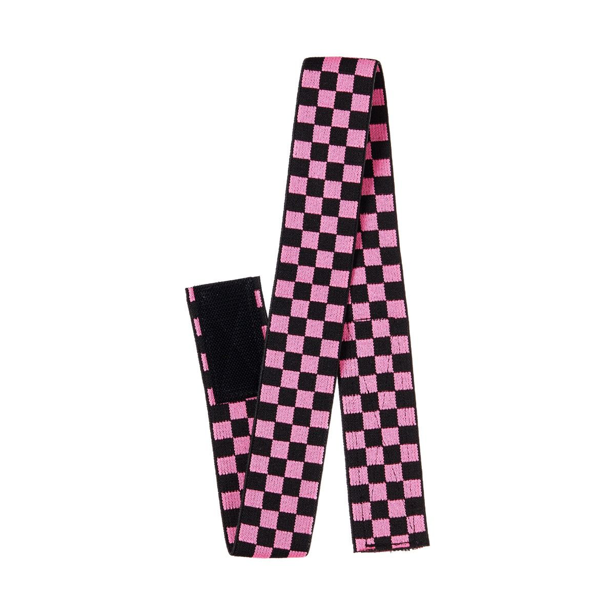 Red Fashion Edge Wig Band Elastic Pink Checker