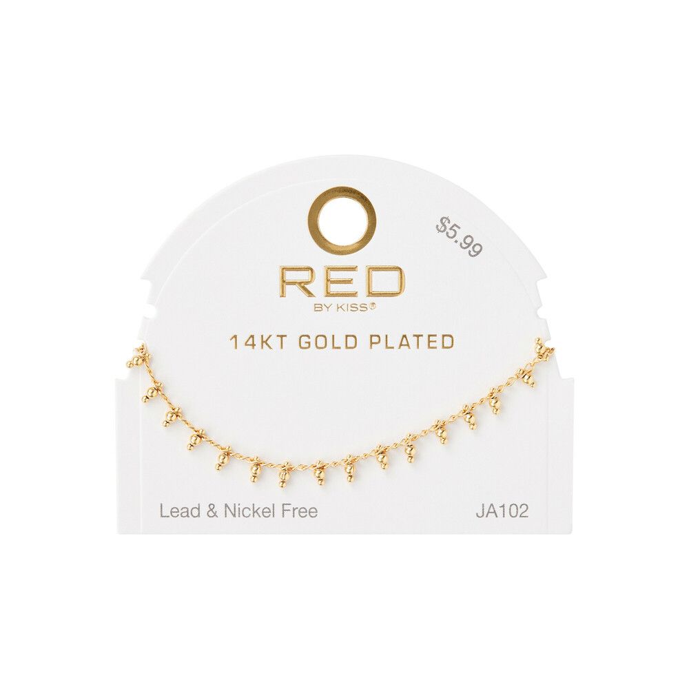 RED Glam Fashion Anklet - Ball