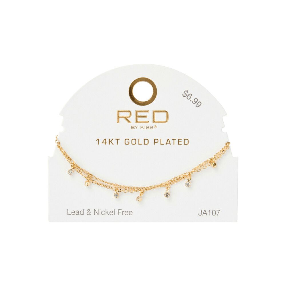 RED Glam Fashion Anklet - Crystal