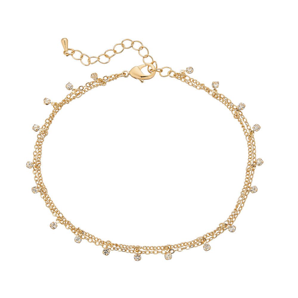 RED Glam Fashion Anklet - Crystal