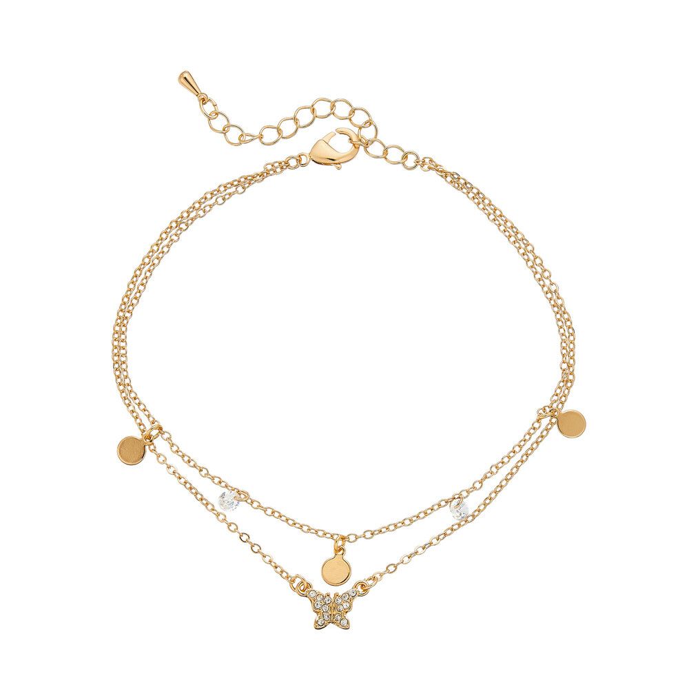 RED Glam Fashion Anklet - RS Butterfly
