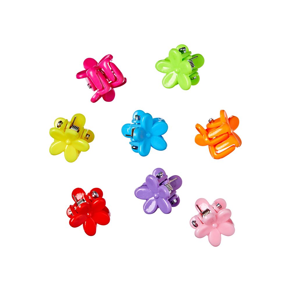 RED Kids Flower Claw Clips 30 pcs