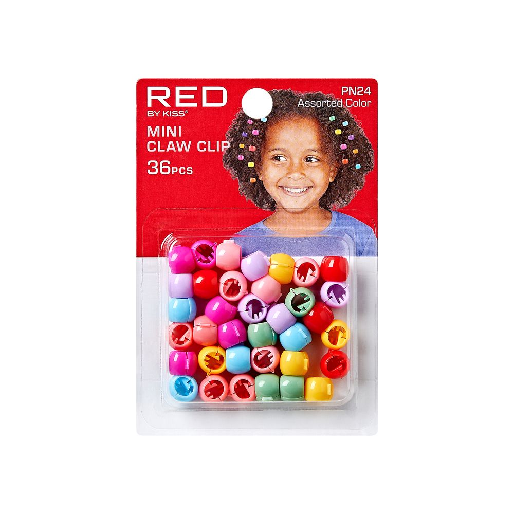 RED Kids Mini Claw Clips 36 pcs