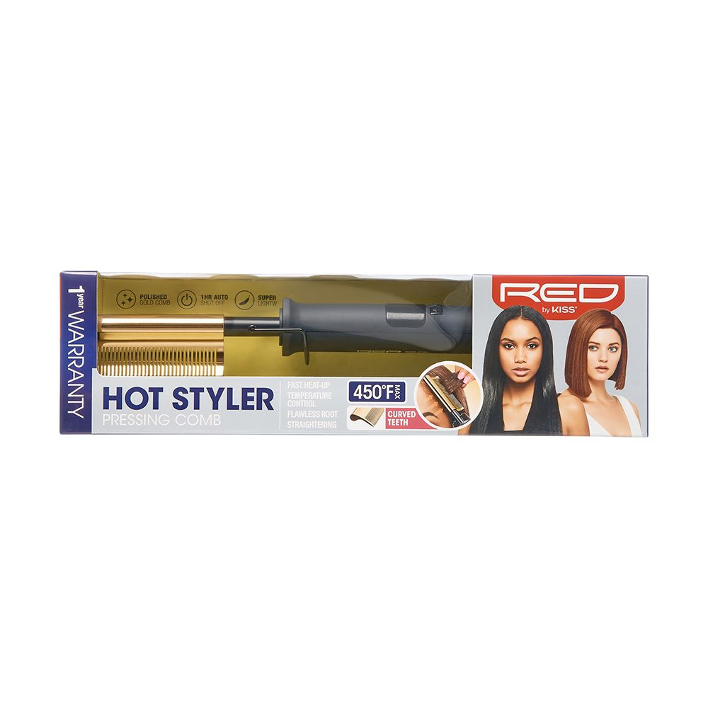 RED Hot Styler Pressing Comb Curved Head