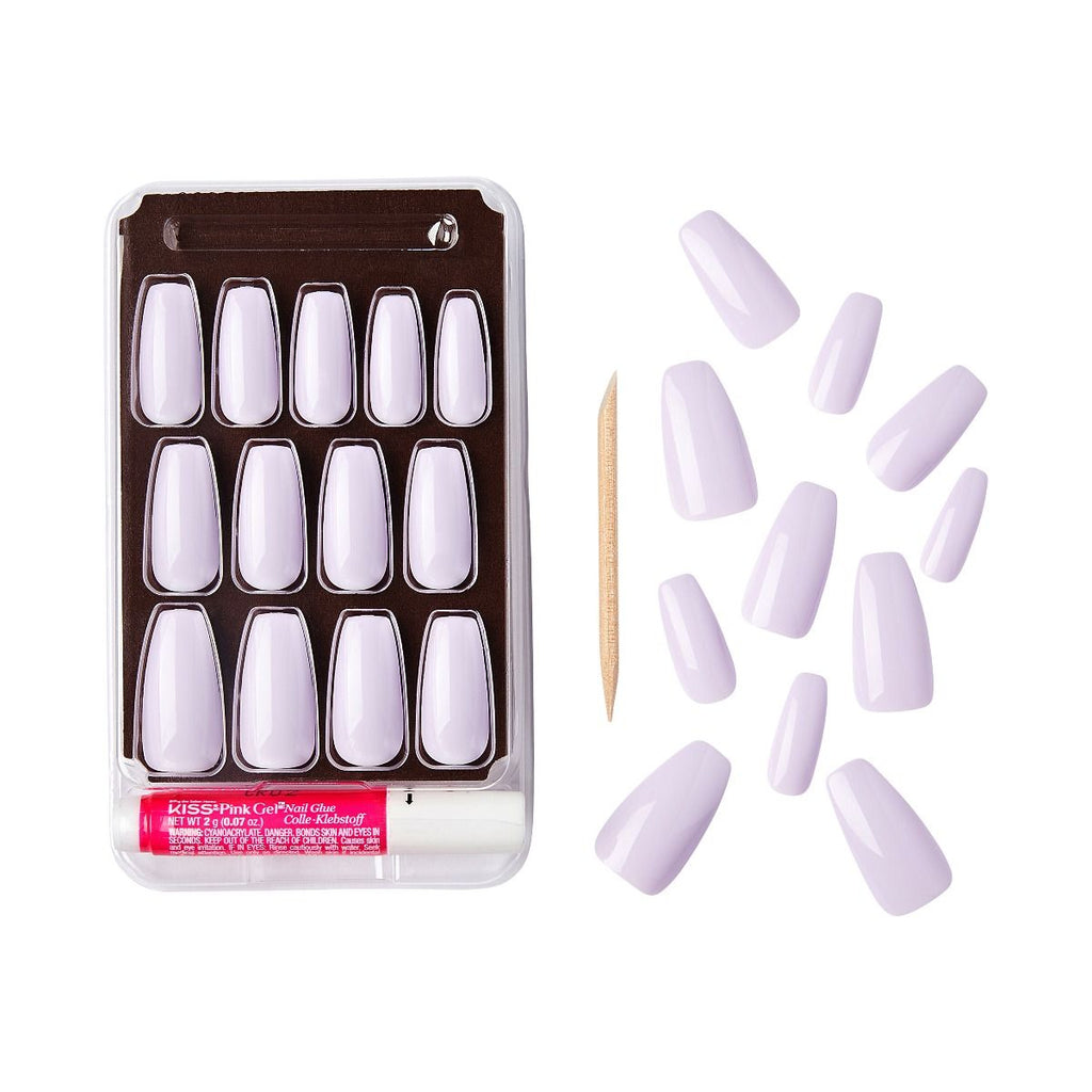 Gold Finger Solid Colors Nails Lavender