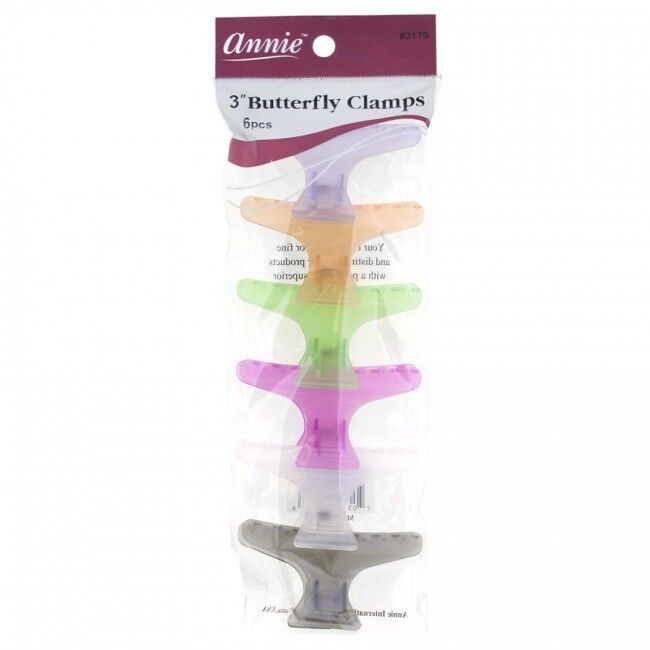 Annie Butterfly Clamps 6 Pcs Assorted Colors
