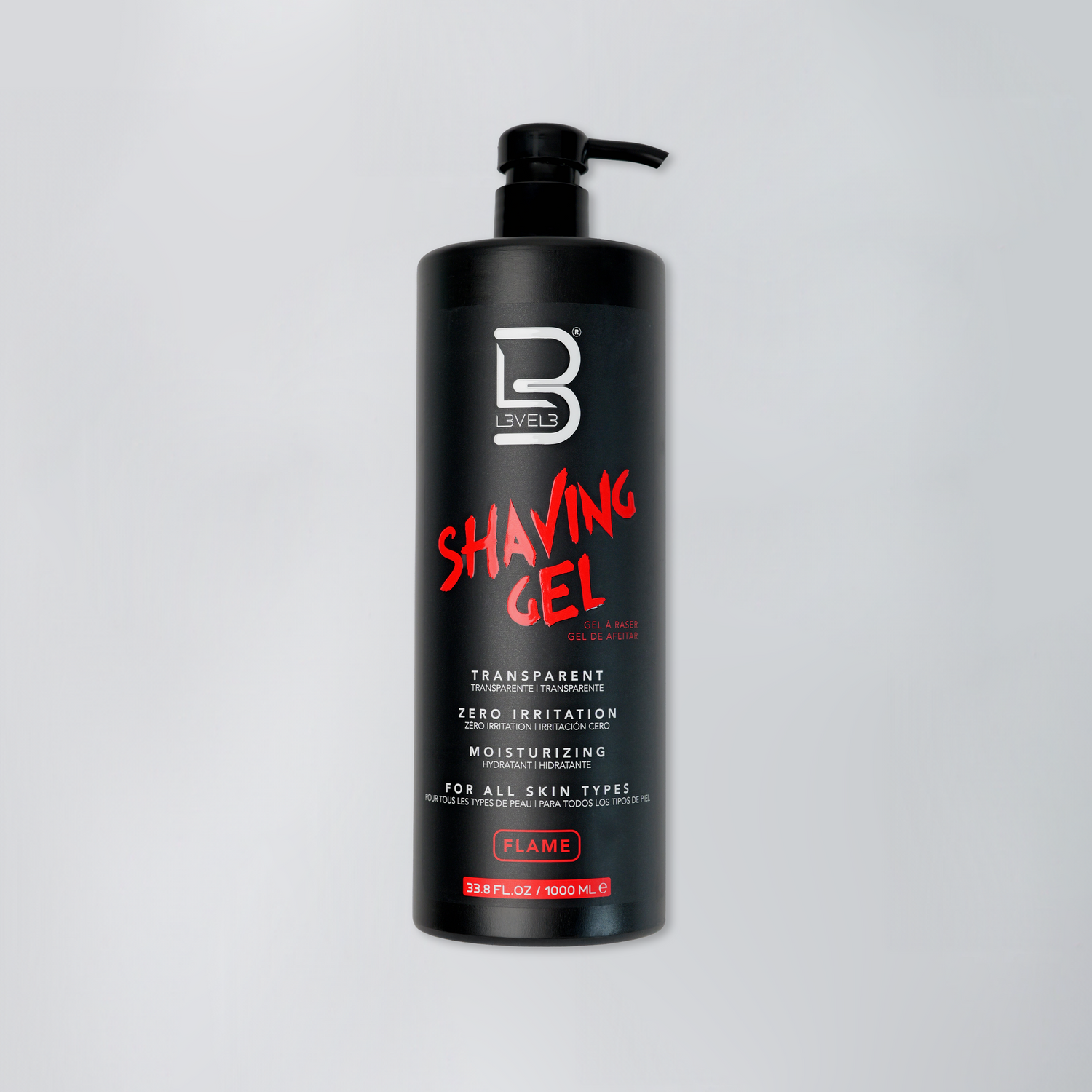 Level 3 Transparent Shaving Gel Flame 1000ml